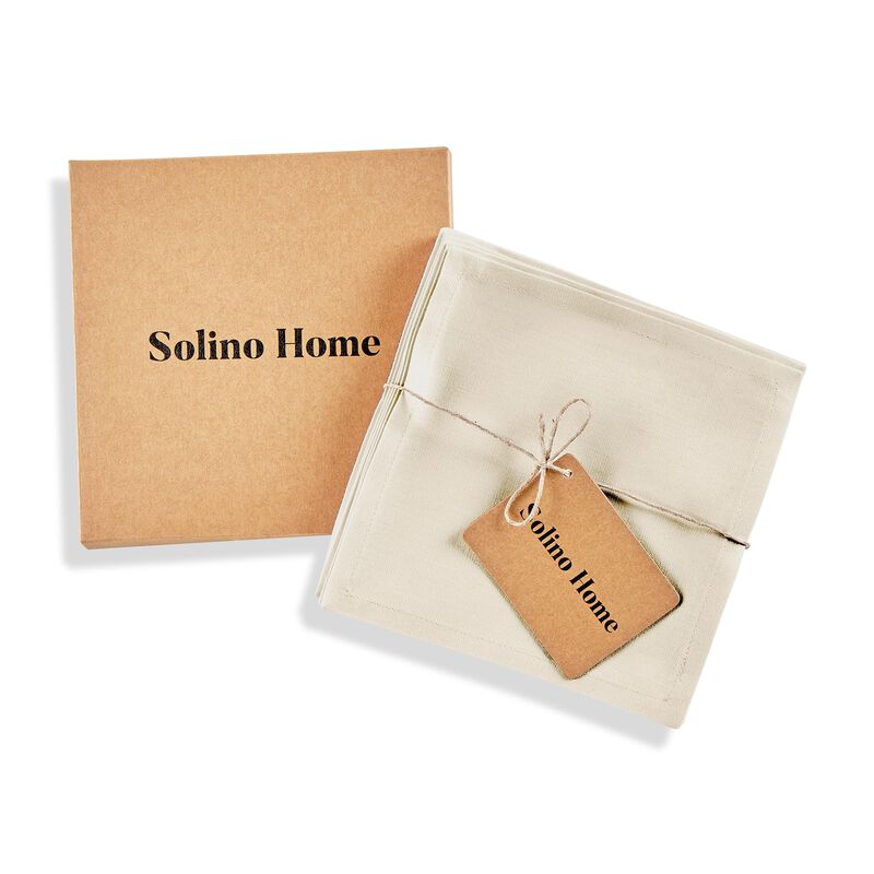 Cotton Linen Cocktail Napkins - Dru - Cotton Linen Plain image number 3