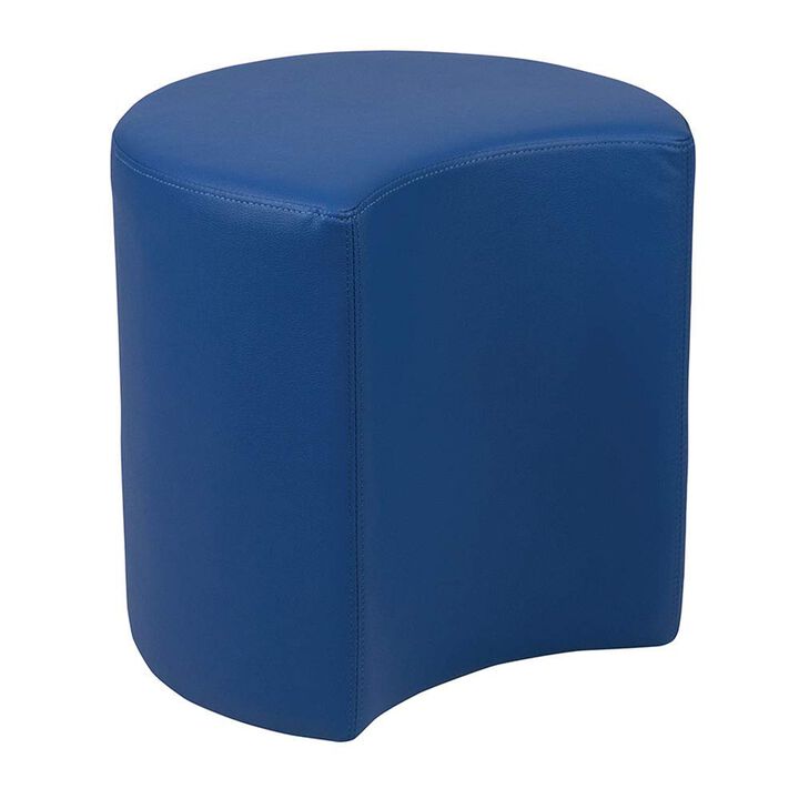 Flash Furniture Nicholas Soft Seating Flexible Moon for Classrooms and Common Spaces - 18" Seat Height (Blue)