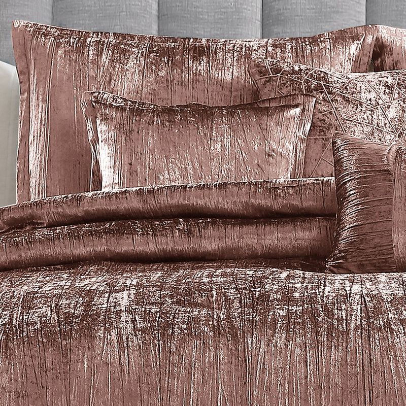 Blush Crinkle 7 pc King image number 1