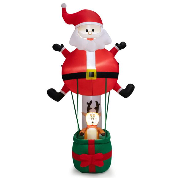Hivvago 8 Feet Inflatable Santa Claus and Reindeer