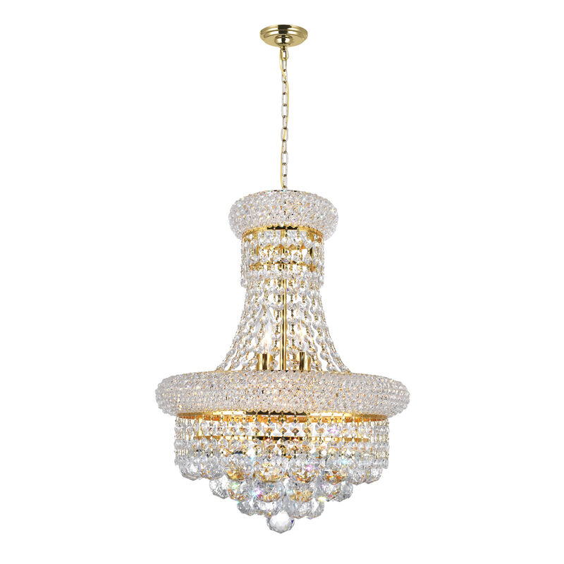 Empire 6 Light Chandelier With Gold Finish