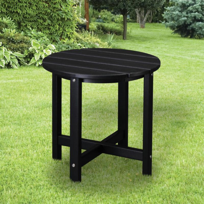 Single-Layer Round Side Table Modern Accent Table for Living Room, Bedroom, or Patio