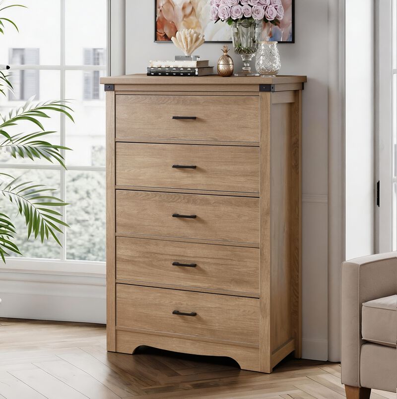 Boxkux Farmhouse 5 Drawer Chest image number 2