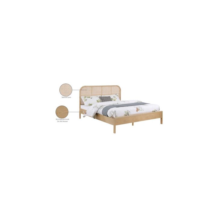 Meridian Furniture Siena Natural Ash Wood King Bed