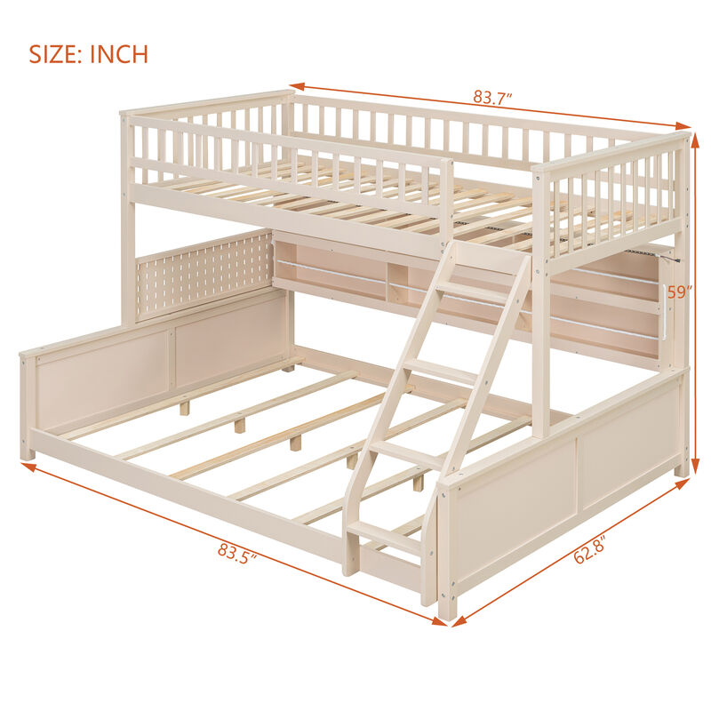 Merax Wooden Convertible Bunk Bed Series  LED RGB Light image number 6