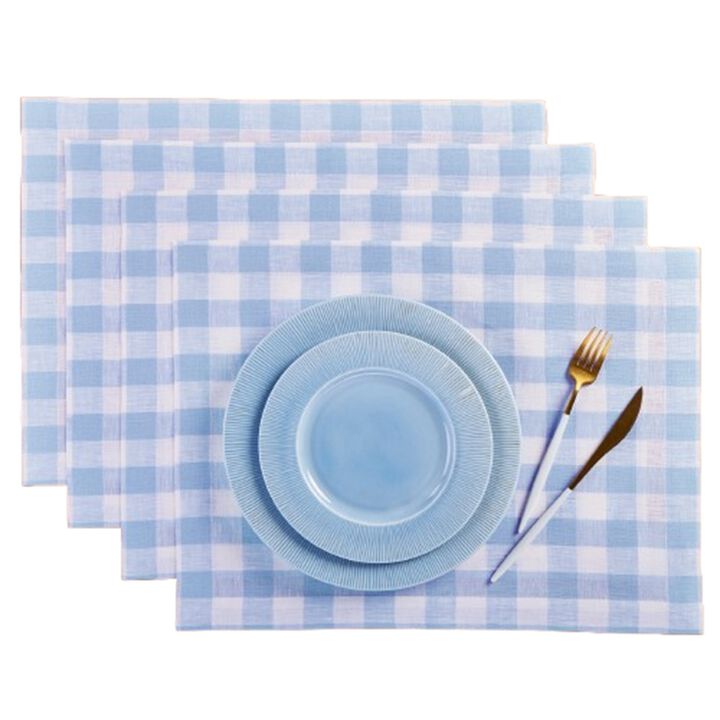 Linen Placemats - Morgan Check (Set of 4)