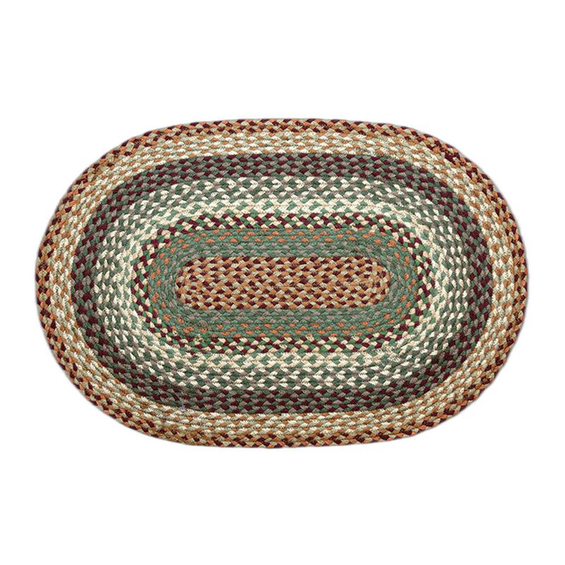 Earth Rugs C-413 Buttermilk Cranberry Oval Braided Rug 20 X 30 image number 0