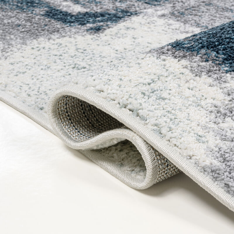 Zoe Contemporary Bohemian Abstract Marble Area Rug