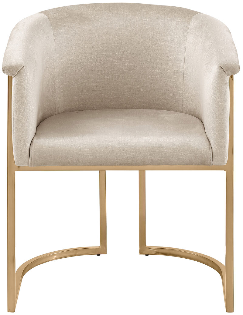 Meridian Furniture Tierra Cream Velvet Dining Chair