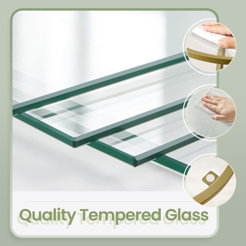 Corner Display Shelf with Tempered Glass for Living Room Decor image number 5
