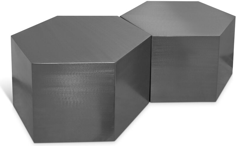 Meridian Furniture Hexagon Brushed Chrome Coffee Table image number 0