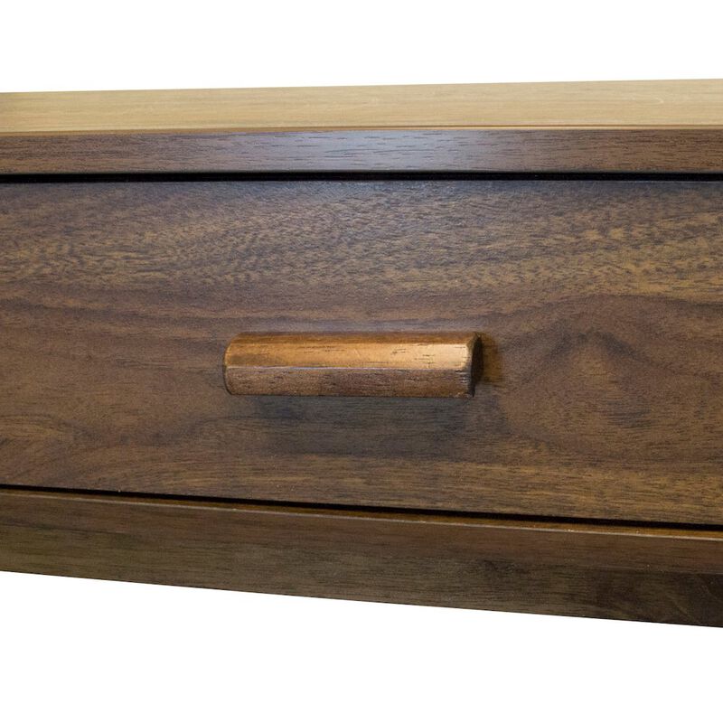 OS Home and Office Furniture Mid Century Desk with One Drawer and Sturdy Legs