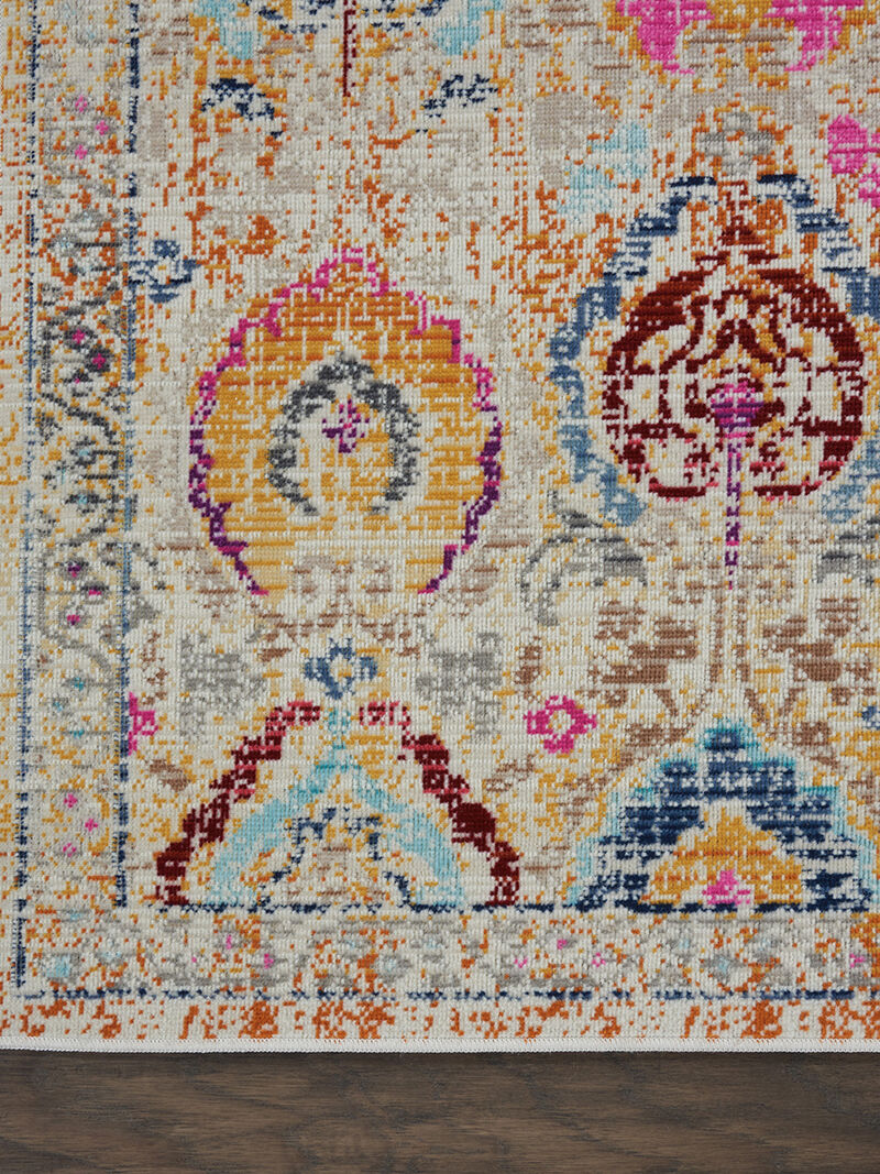 Vintage Kashan VKA04 Ivory/Multicolor 2'4" x 8' Rug