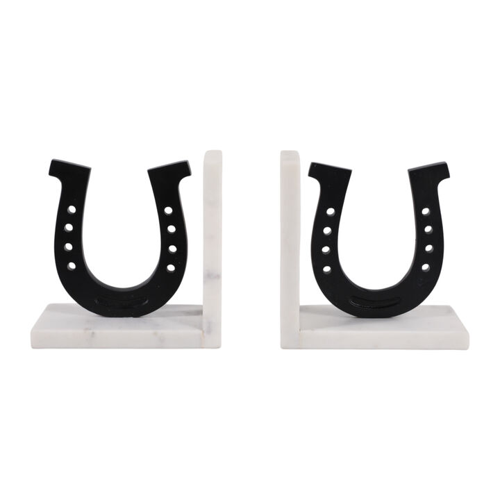 S/2 6" Horseshoe Bookends