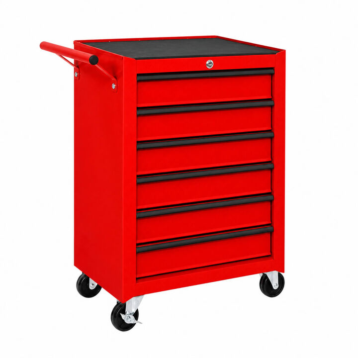 ELEMENT ACE Rolling 6-Drawer Metal Tool Chest with Ball Bearing Slides, Sturdy Steel Workshop Garage Mobile Organization Station
