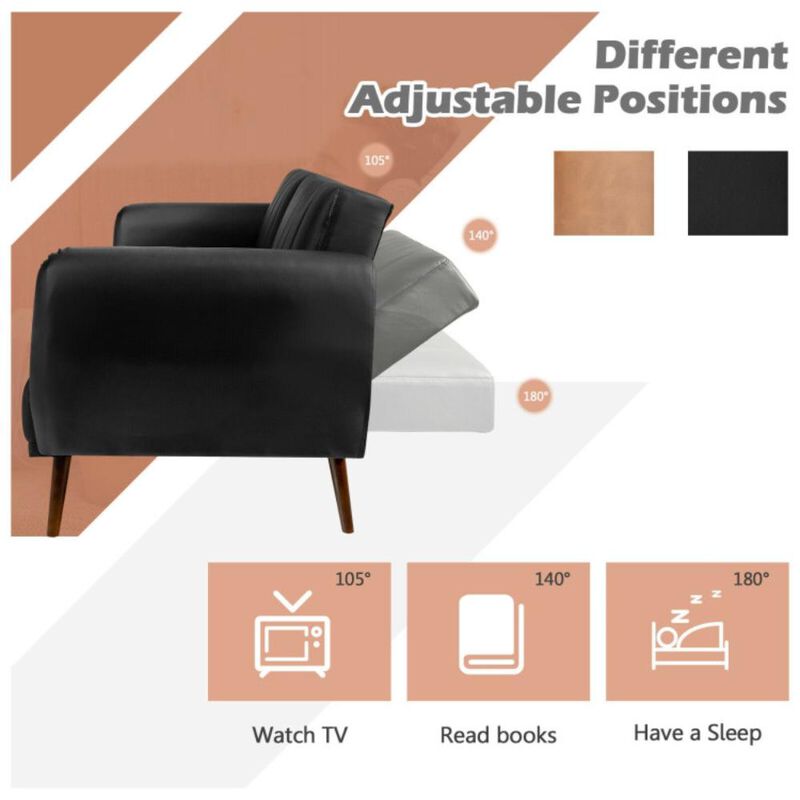 Hivvago 3 Seat Convertible Sofa Bed with Adjustable Backrest