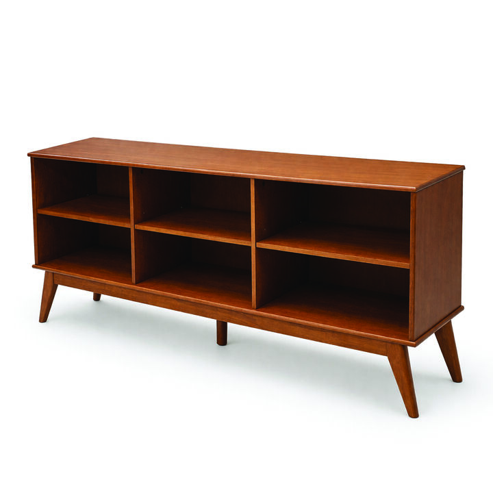 Simpli Home Draper Low 6 Shelf Bookcase