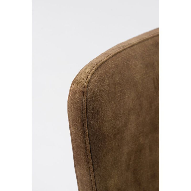 Modrest Ditka - Modern Camel Velvet Dining Chair (Set of 2) image number 7