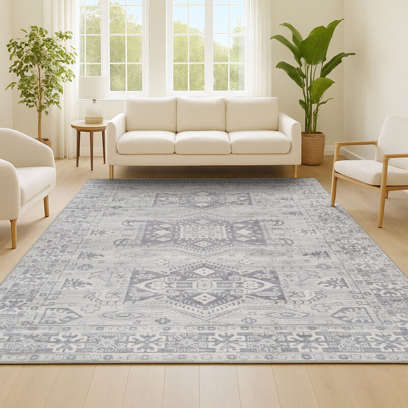 Kasbah Modern Persian Vintage Medallion Area Rug