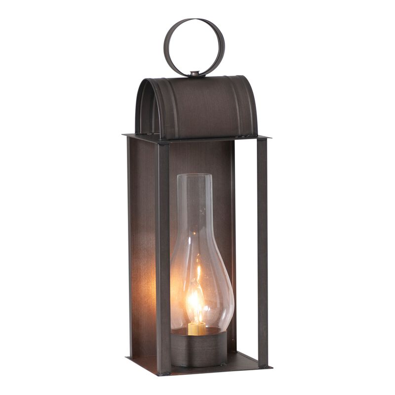 Colonial Style Electric Table Lamp With Glass Chimney, 1825 In Tall image number 0