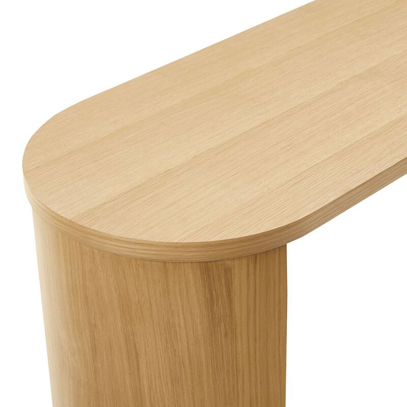 Aspect Oval Wood Entryway Console Table image number 7