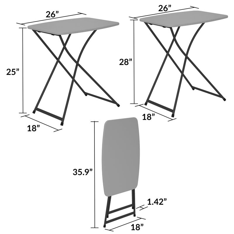 Personal Folding Activity Table with Adjustable Height