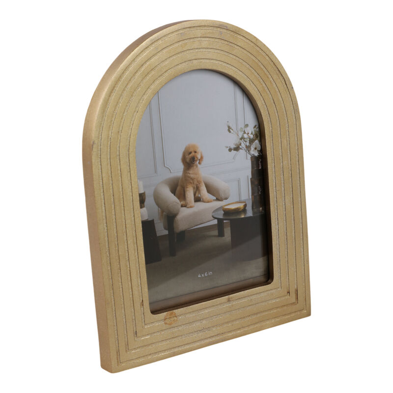 4x6" Arches Photo Frame, Gold image number 1
