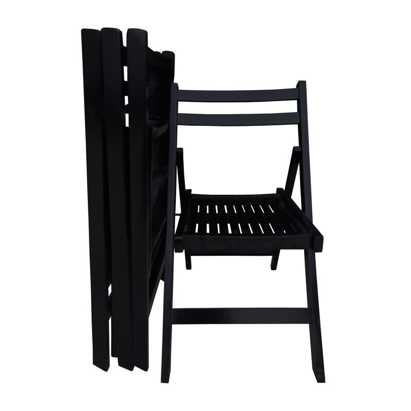 Streamdale Folding Slatted Event Chair Set of 4 image number 6