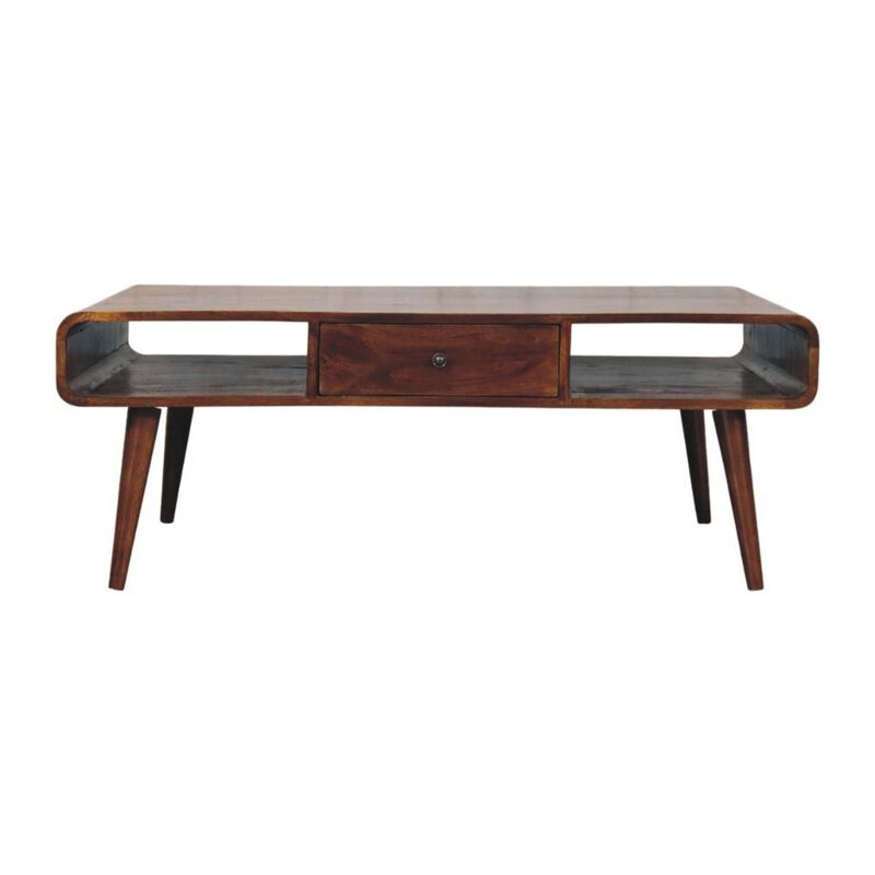 Artisan Furniture Solid Wood Avora 2 Drawer Chestnut Coffee Table