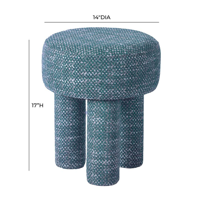 Casafoyer Claire Teal Knubby Stool image number 1