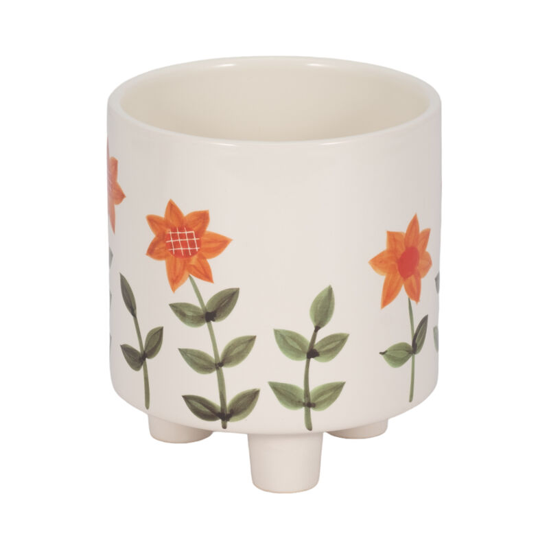 6" Footed Hand Painted Planter, Multi image number 2