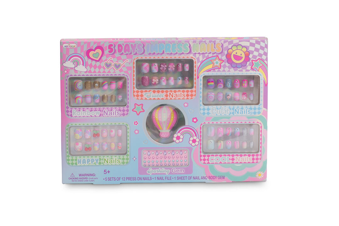 Rainbow 5 Day Impress Nails