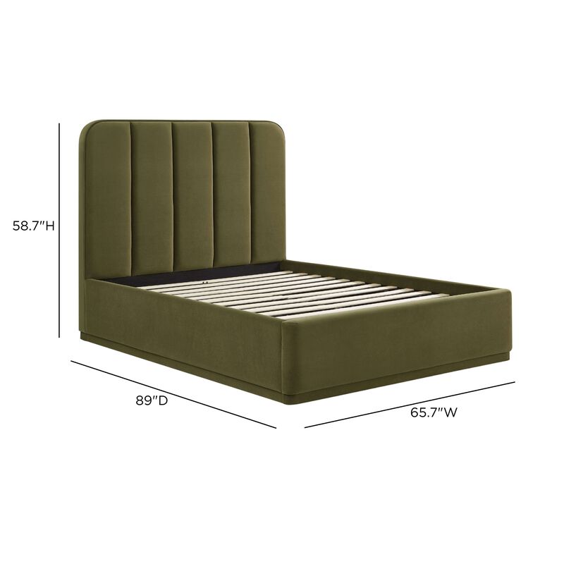 Parker Green Performance Velvet King Bed image number 8