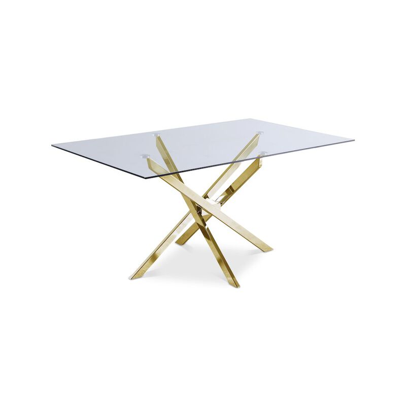 Meridian Furniture Xander Gold Dining Table