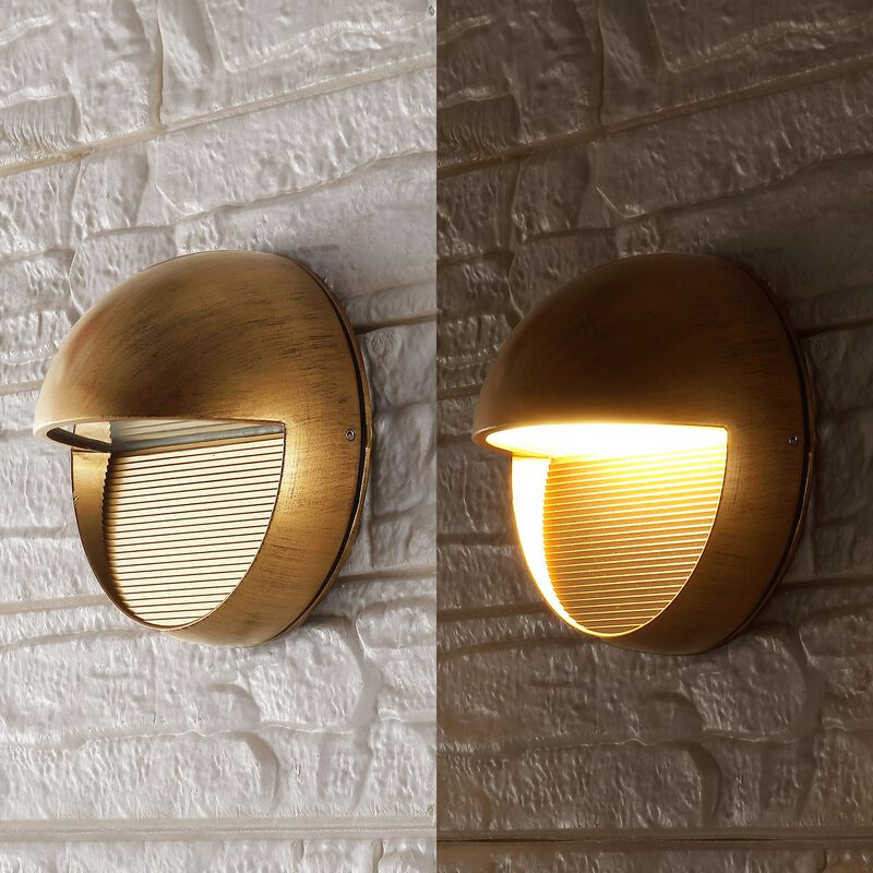 Orbe Outdoor Metal/Glass Integrated LED Wall Sconce