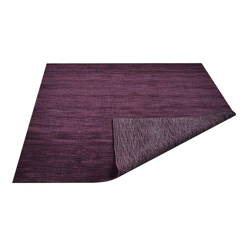 RUGSOTIC CARPETS HAND KNOTTED LOOM WOOL ECO-FRIENDLY AREA RUGS  - 10'x10', Square, Purple Color, Solid Plain Design, High Pile Handmade Anti Skid Area Rugs for Living Room, Bed Room (L00111) image number 4