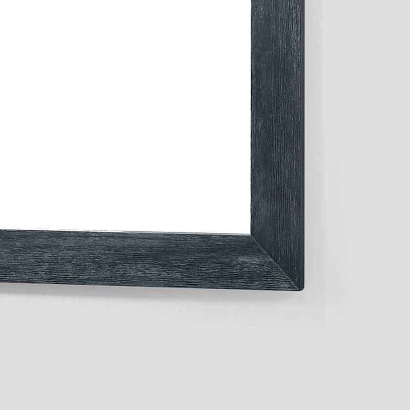 Cid Coy Mirror, 47 Inch Gray Ash Veneer Frame, Crown Cut Pattern - Benzara image number 2
