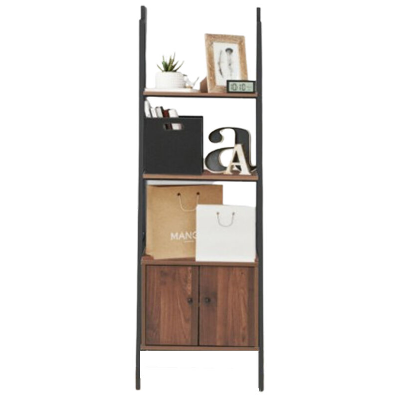 3-Tier Metal Frame Ladder Shelf Bookcase for Stylish Home Organization