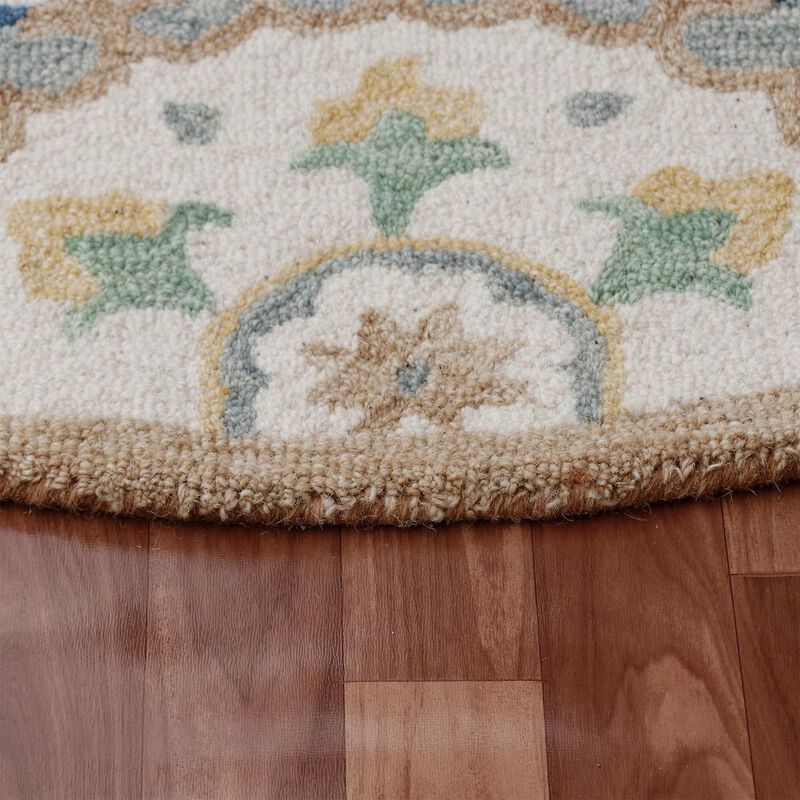 LR Home RugsA Wool Round Rug