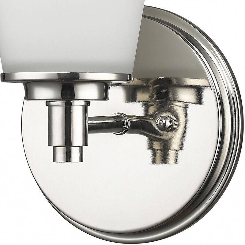 Hivvago Silver Wall Light with Frosted Glass Shade