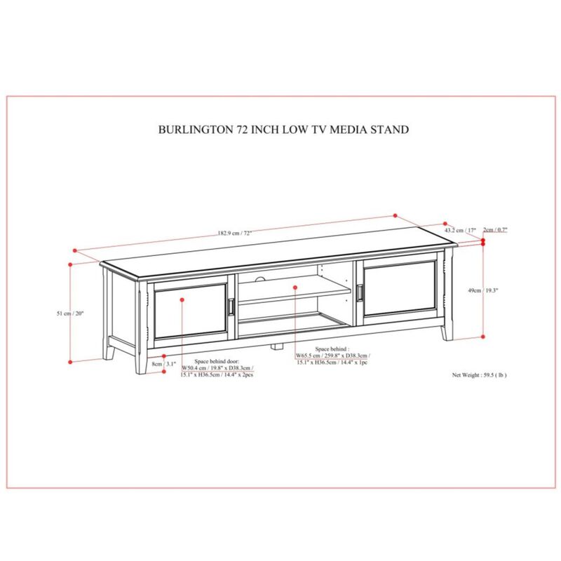 Vofblu Wide Low TV Stand image number 9