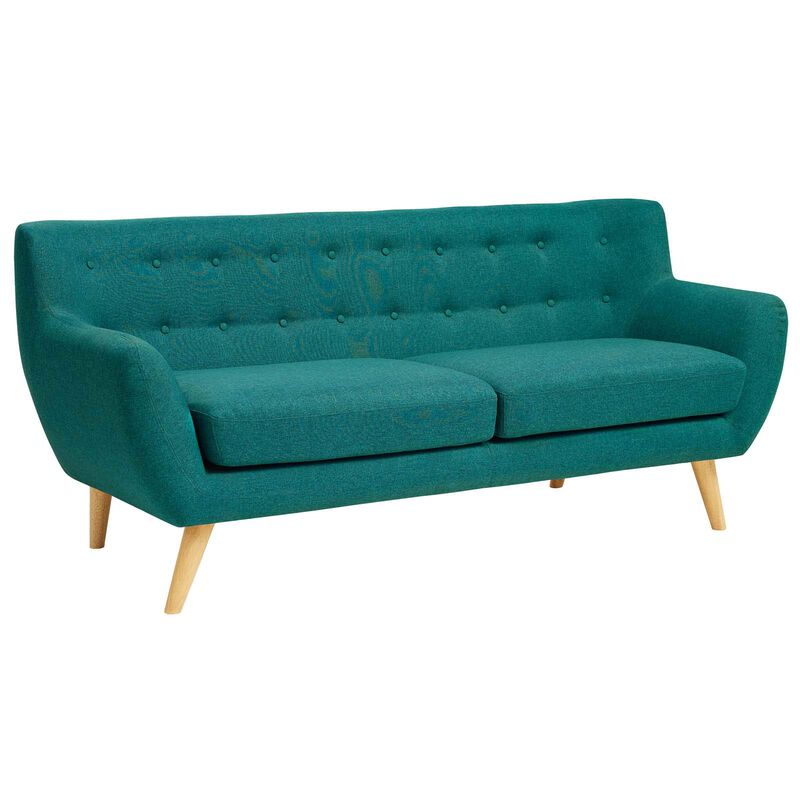 Modway Remark Mid-Century Modern Upholstered Fabric, Loveseat and Sofa, Teal