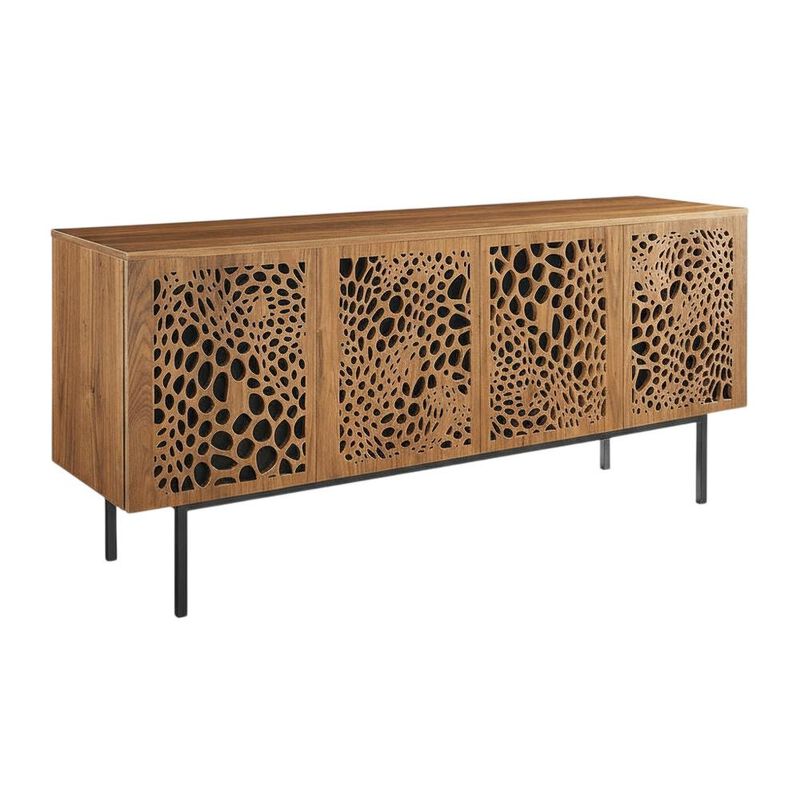 Wooden Brown TV Stand with Ample Storage Space and Modern Design image number 0