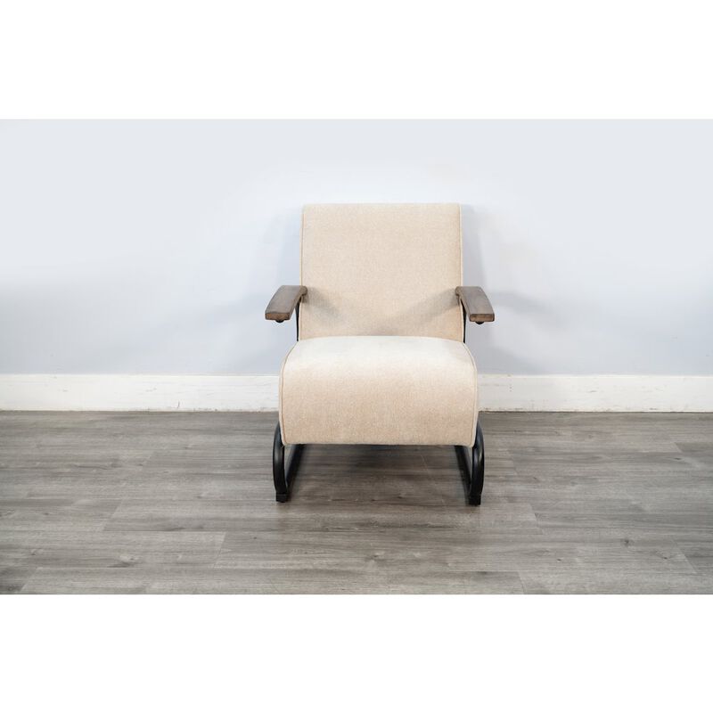 Sunny Designs Nash Modern Industrial Accent Chair with Metal Frame image number 2