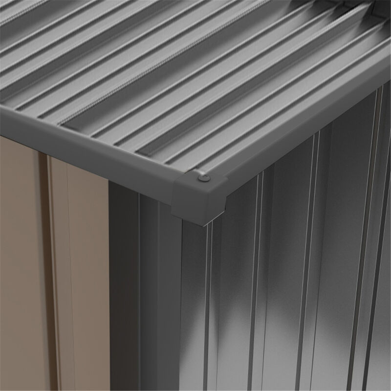 Galvanized Steel Garden Storage Shed for Tools and Outdoor Equipment