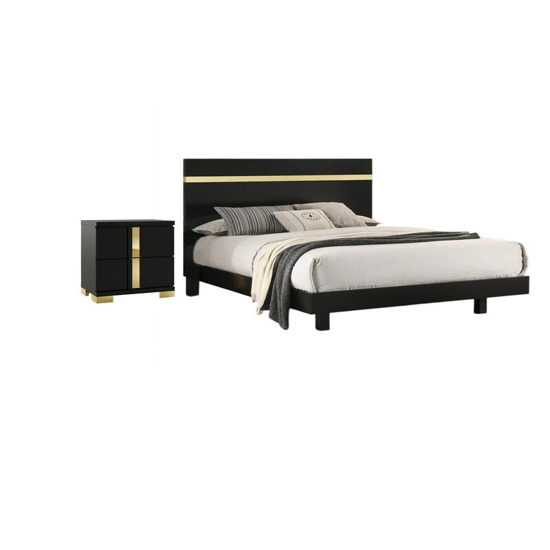 Bedroom Set, 2 Piece Set with Nightstand image number 0
