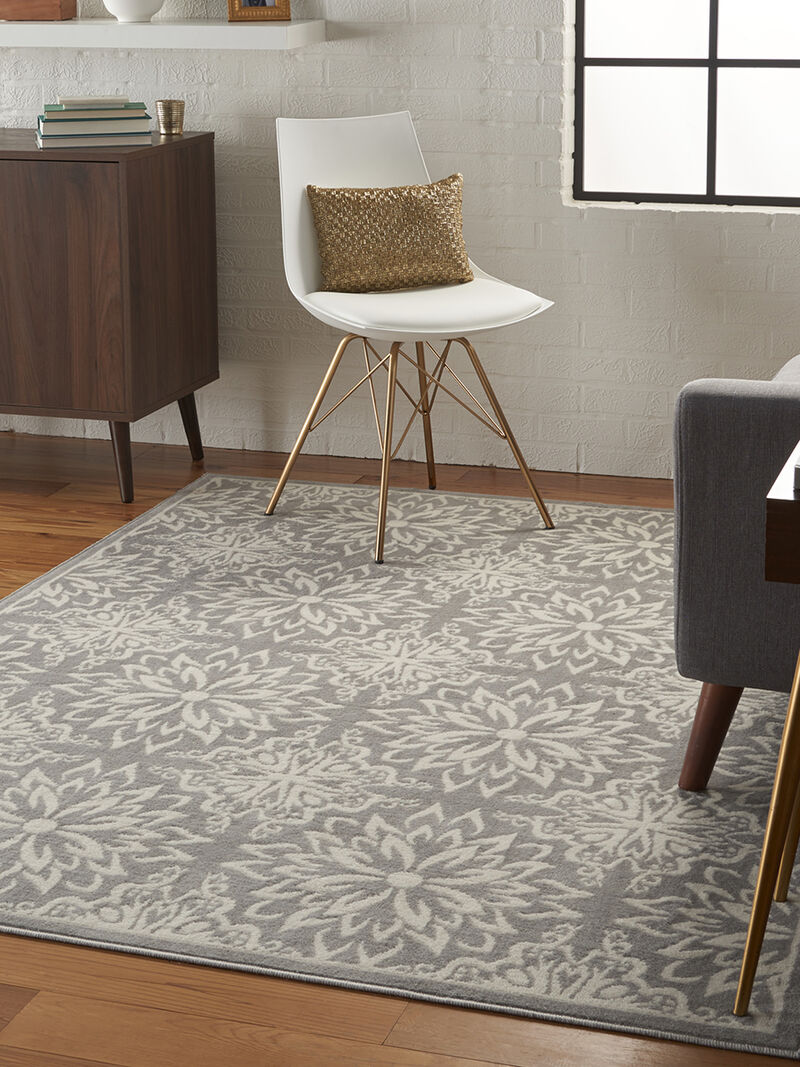 Jubilant JUB06 Ivory/Gray 5'3" x 7'3" Rug