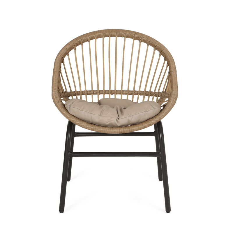 Merax Boho Wicker Dining Chair Set image number 9