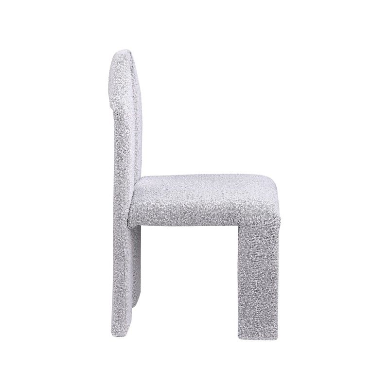 Meridian Furniture Bennett Grey Boucle Fabric Dining Chair, Set of 2