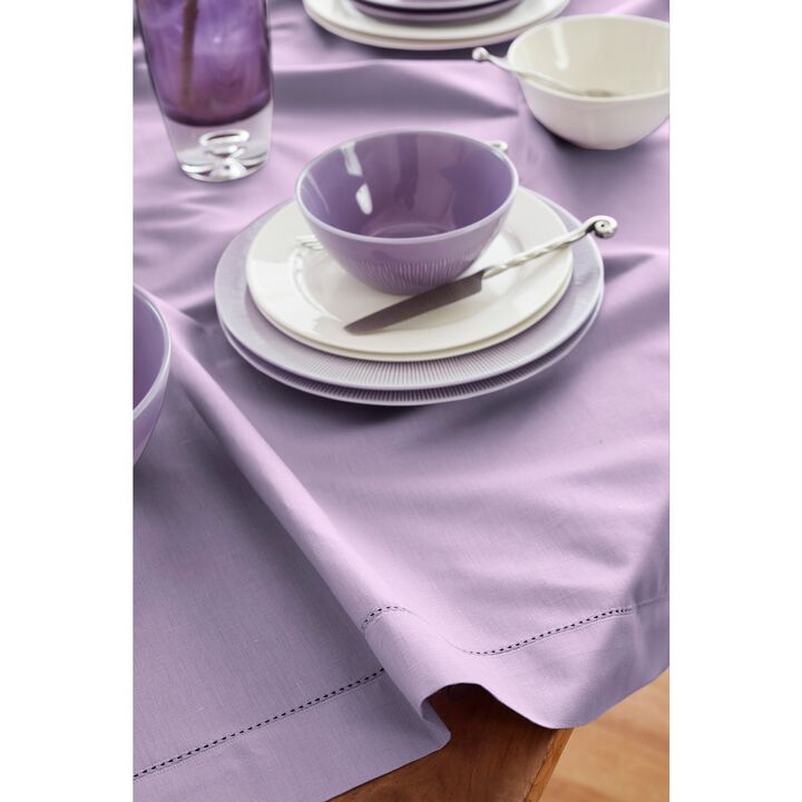 Cotton Linen Table Throw - Cotton Linen Hemstitch